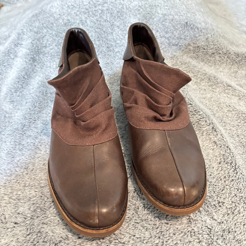 Merrell Adeline Bluff Ankle Boots Size 7 Brown Leather Canvas Gorpcore 20316